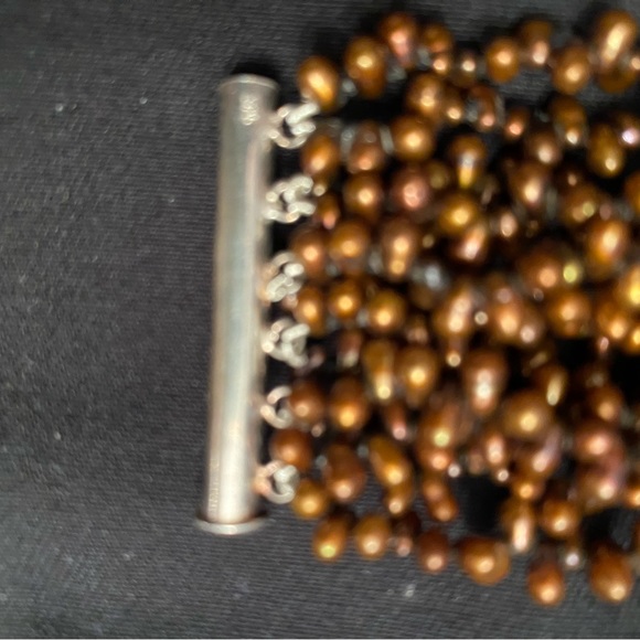 12 Stand Chocolate Seed Pearl Bracelet - Picture 4 of 5